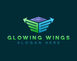 Parcel Wings Delivery logo design