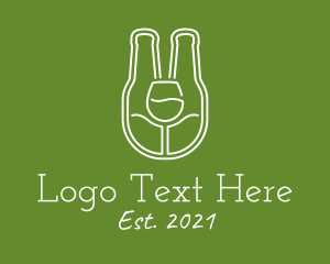 Alcoholic - Minimalist Beer Bottle logo design