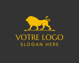 Elegant Golden Lion  Logo