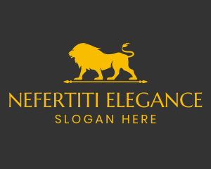 Elegant Golden Lion  logo design