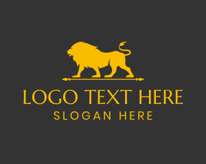 Golden - Elegant Golden Lion logo design