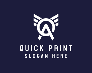 Aviation Wing Letter OA logo design