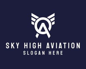 Aviation - Aviation Wing Letter OA logo design