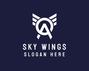 Aviation Wing Letter OA logo design