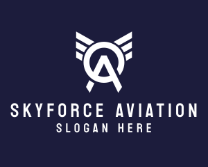 Airforce - Aviation Wing Letter OA logo design