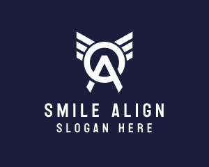 Aviation Wing Letter OA logo design