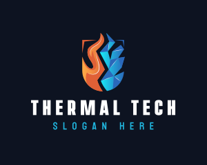 Thermal - Ventilation Thermal HVAC logo design