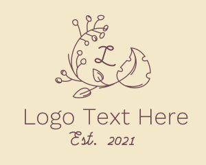 Twig - Garden Leaf Letter logo design