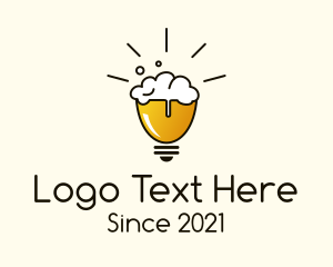 Draft Beer - Light Bulb Beer logo design
