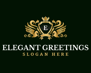 Pegasus Elegant Crest logo design