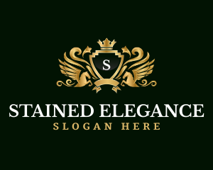 Pegasus Elegant Crest logo design