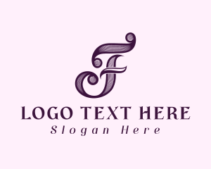 Letter F - Retro Startup Business logo design