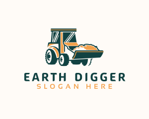 Digger - Backhoe Digger Quarry logo design