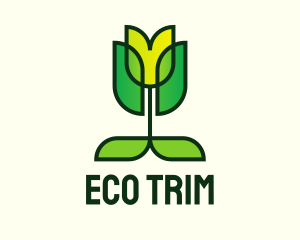 Eco Flower Tulip logo design