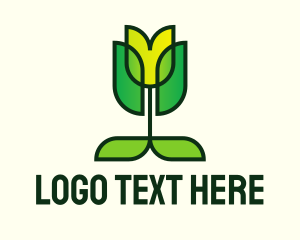 Organic Products - Eco Flower Tulip logo design