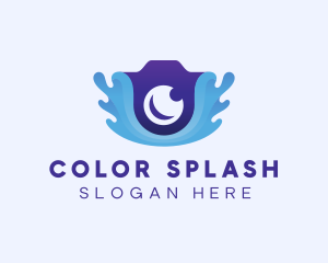 Water Splash Camera logo design