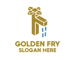 Golden Tap Faucet logo design