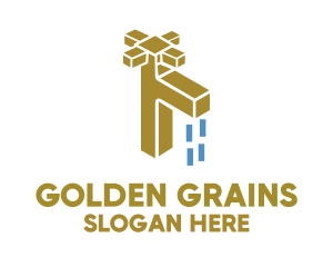 Golden Tap Faucet logo design