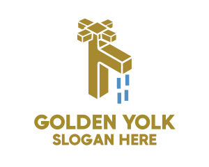 Golden Tap Faucet logo design