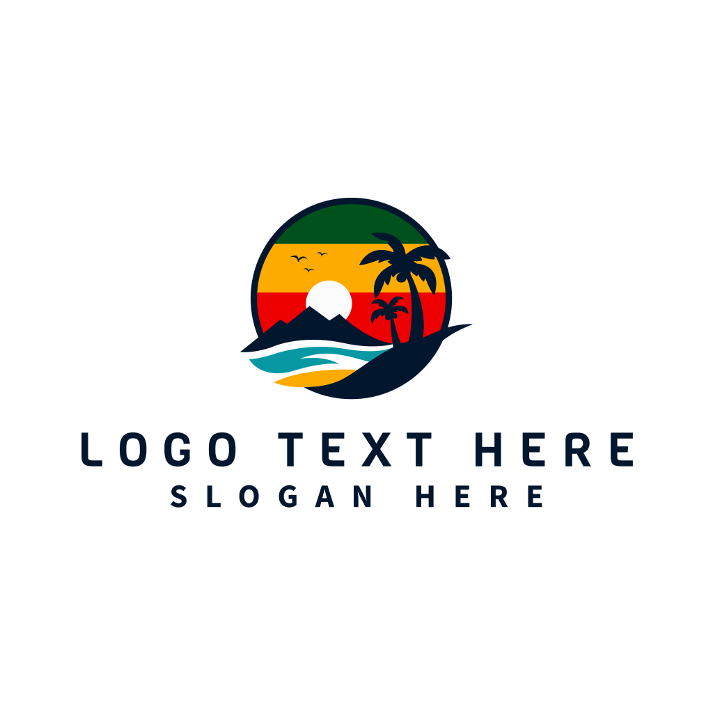 Tropical Beach Jamaica Logo | BrandCrowd Logo Maker