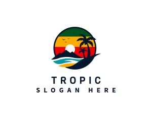 Tropical Beach Jamaica logo design