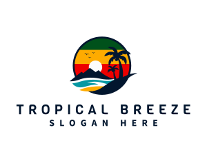 Tropical Beach Jamaica logo design