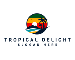 Tropical Beach Jamaica logo design