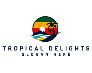 Tropical Beach Jamaica logo design