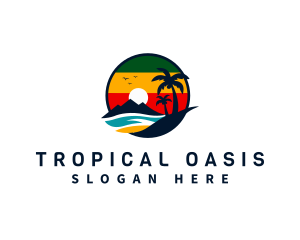 Tropical Beach Jamaica logo design