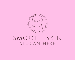 Waxing - Nude Sexy Skin Care logo design