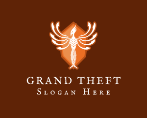Mythical Creature - Phoenix Shield Gaming logo design