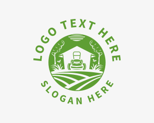 Lawn Care - Home Lawn Mower Garden logo design