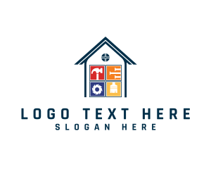 Carpentry - House Builder Carpentry Tools logo design