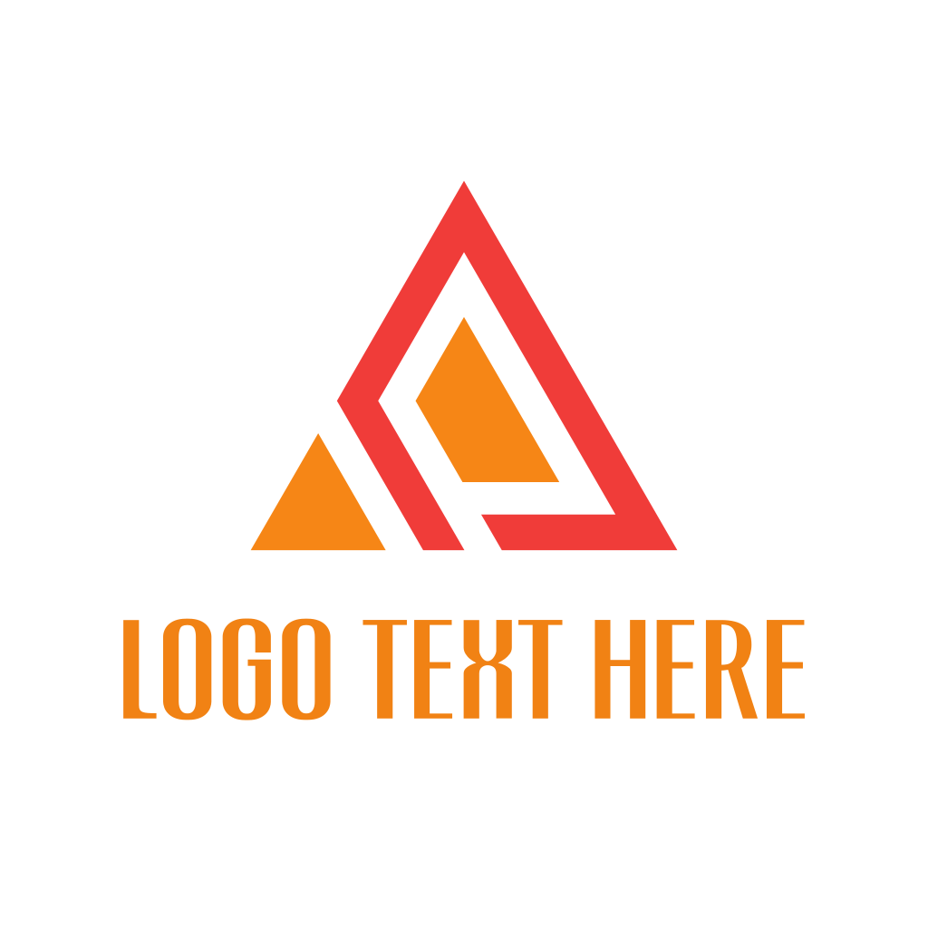 Orange Abstract Triangle Logo | BrandCrowd Logo Maker