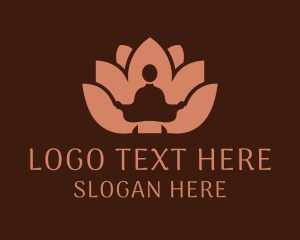 Massage - Lotus Spa Yoga Wellness logo design