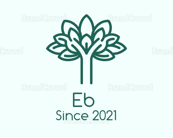 Green Natural Tree Logo