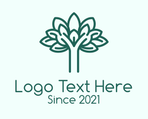 Environment Friendly - Green Natural Tree logo design