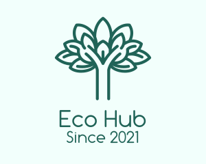 Green Natural Tree logo design