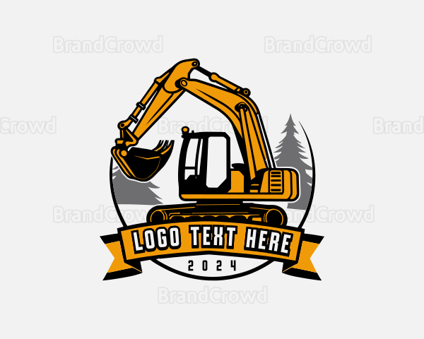 Excavator Heavy Equipment Logo