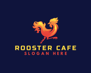 Rooster - Fire Rooster Chicken logo design