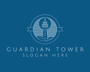 Sea Lighthouse Tower logo design