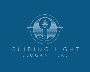 Sea Lighthouse Tower logo design