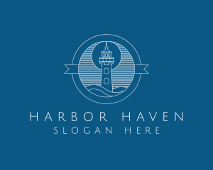 Sea Lighthouse Tower logo design