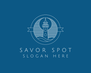 Sea Lighthouse Tower logo design