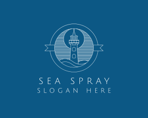 Sea Lighthouse Tower logo design