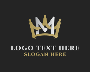 King - Royal Crown Letter M logo design