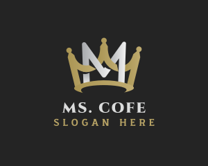 Royal Crown Letter M logo design