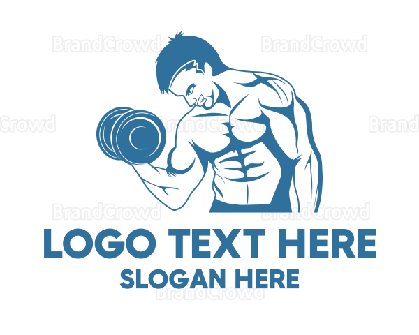 Muscle Man Dumbbell Logo