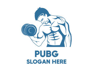 Muscle Man Dumbbell Logo