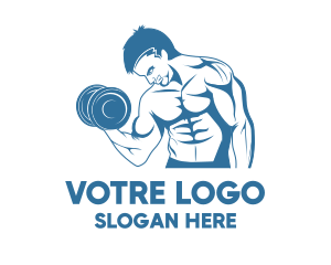 Muscle Man Dumbbell Logo